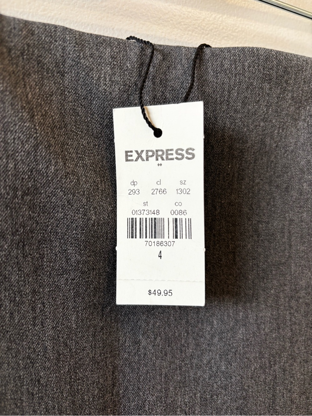 Express Dark Gray Ponte Pencil Midi Skirt with Pleat Details - Picture 8 of 8